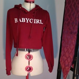 Babygirl Crop Top Sweatshirt Hoodie